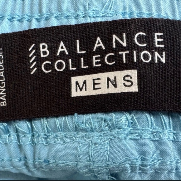 Balance Collection Athletic Shorts Men Light Blue 4 Way Stretch Large L - Picture 2 of 4